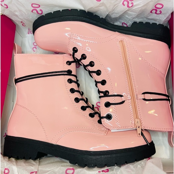 SO Women’s Pink Patent Leather Boots - Picture 7 of 11